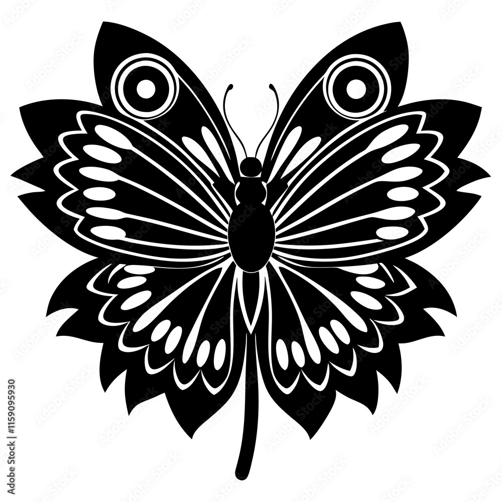 Fototapeta premium black and white butterfly