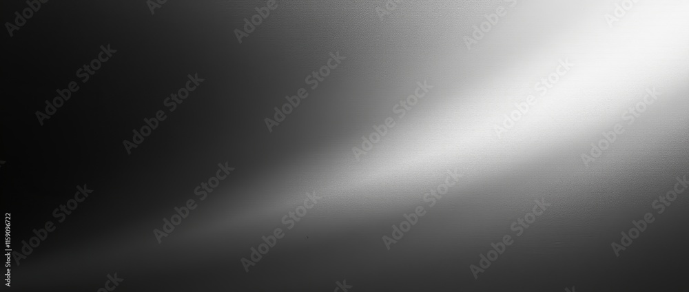 Dark gray silver abstract background. Light wave. Gradient. Metallic effect.