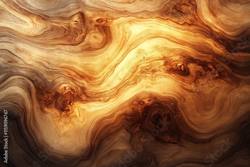 Swirling golden hues create mesmerizing abstract landscape full photo