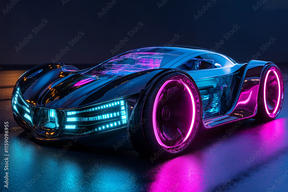 Naklejka premium futuristic car