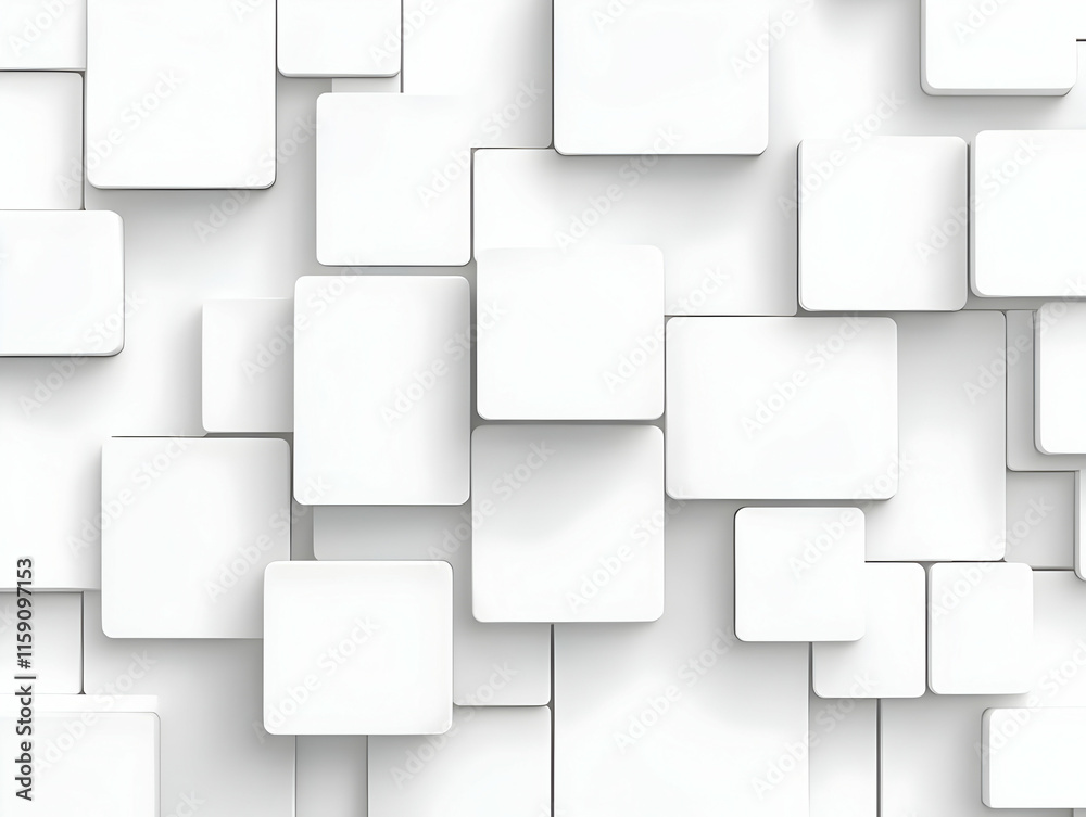 Obraz premium White Square 3D Abstract Background