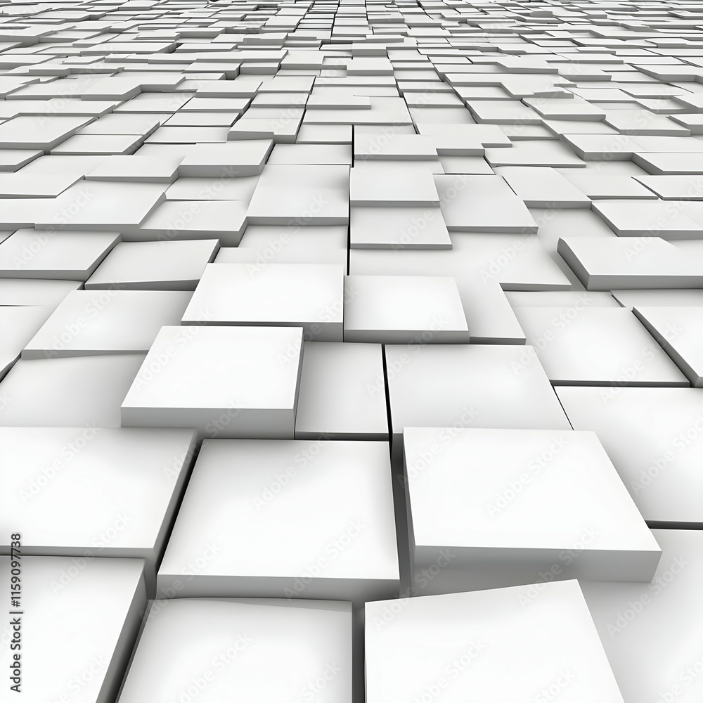 Abstract 3D White Cube Background Abstract 3D White Cube Background