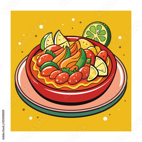 A Delicious Mexican Food Vector Illustration