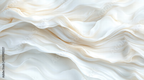 Abstract White Fabric Waves Texture Background