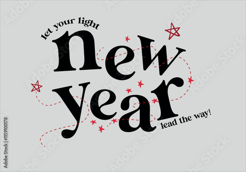 New Year and Christmas concept winter season quote typography. Vector illustration design.