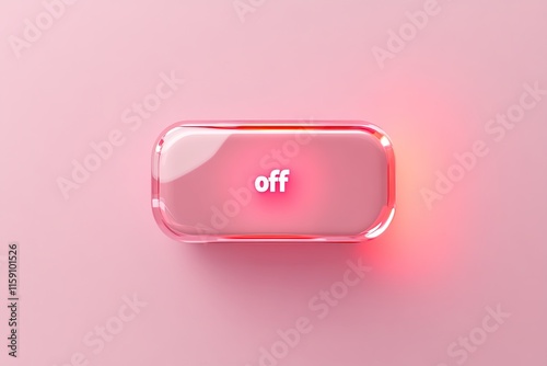 Smooth toggle switch illuminated in red, showcasing modern desig photo