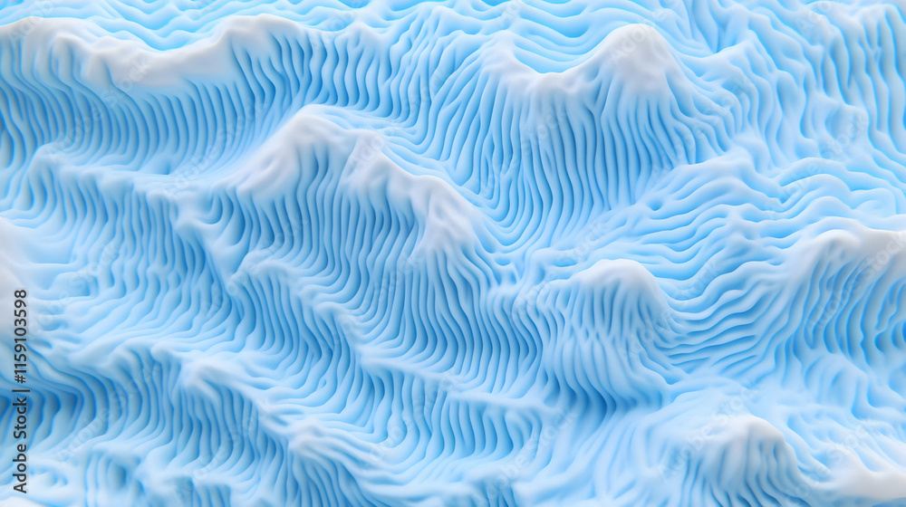 Fototapeta premium Abstract 3D Blue Wave Background Illustration