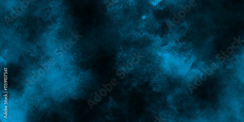 Beautiful stylist modern blue texture background with smoke, blue grunge watercolor patterned background with clouds, navy blue scratched grunge watercolor paper background.