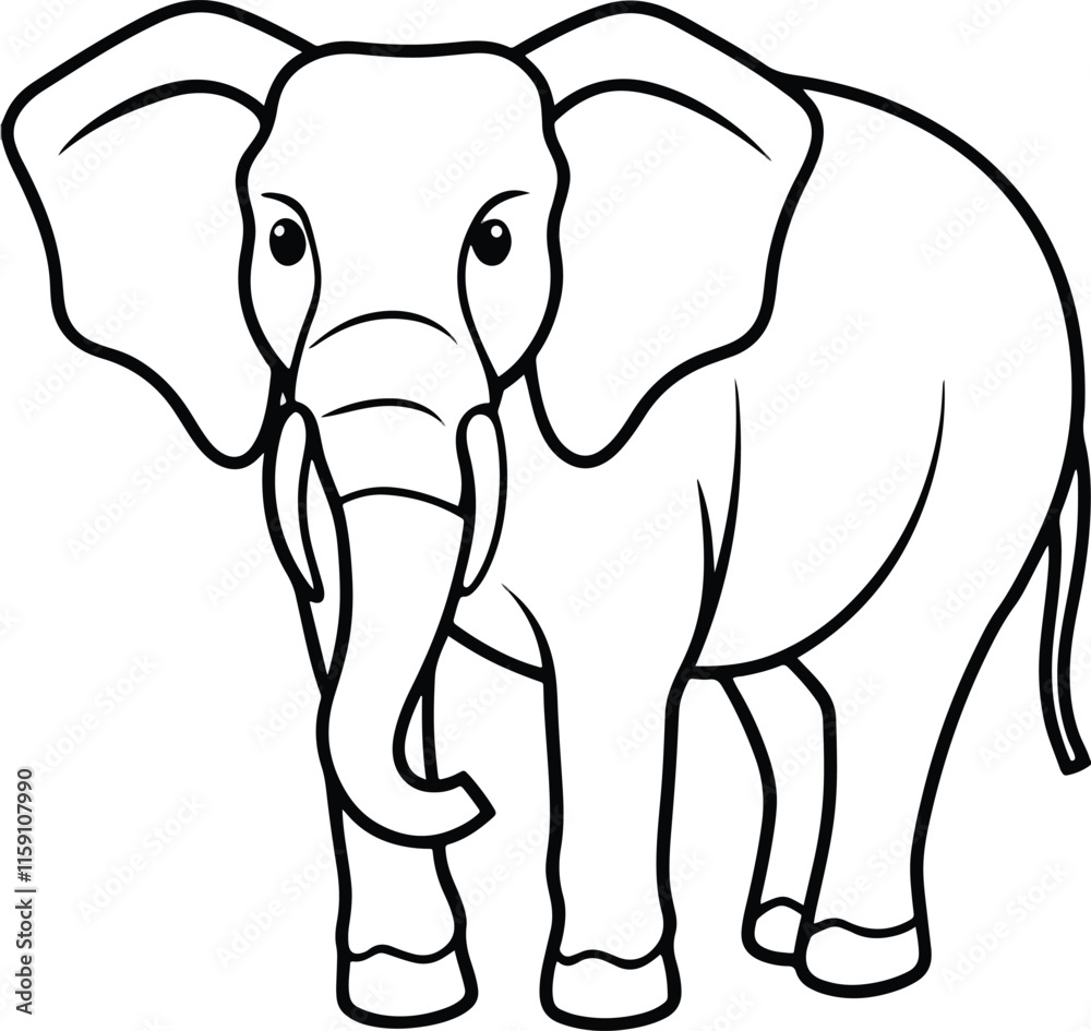 Fototapeta premium elephant cartoon illustration