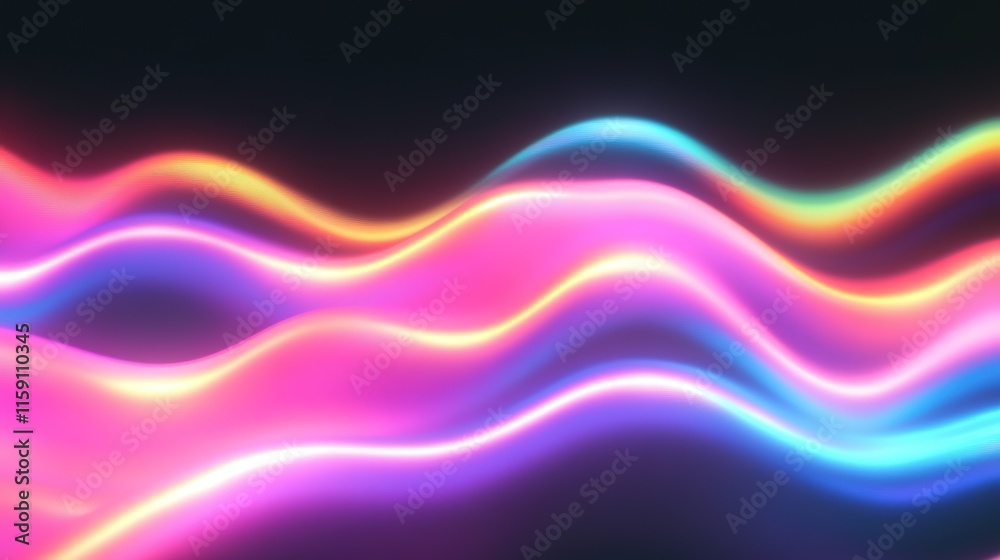 Vibrant waves of color flow gracefully, creating dynamic and mod Vibrant waves of color flow gracefully, creating dynamic and mod