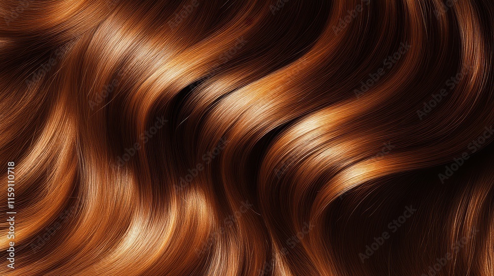 A close-up image of luxurious, wavy brown hair showcasing its rich texture and shine. A close-up image of luxurious, wavy brown hair showcasing its rich texture and shine.