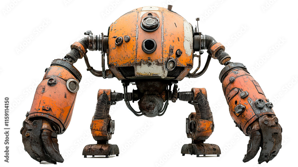 Toy robot isolated on white transparent background Toy robot isolated on white transparent background