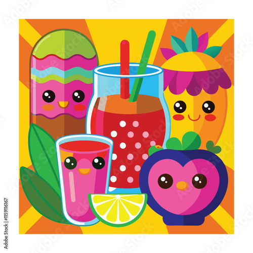 A Delicious Mexican Food Vector Illustration