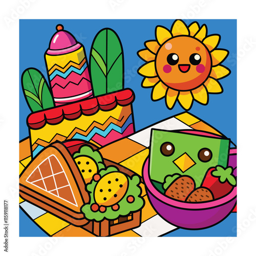 A Delicious Mexican Food Vector Illustration
