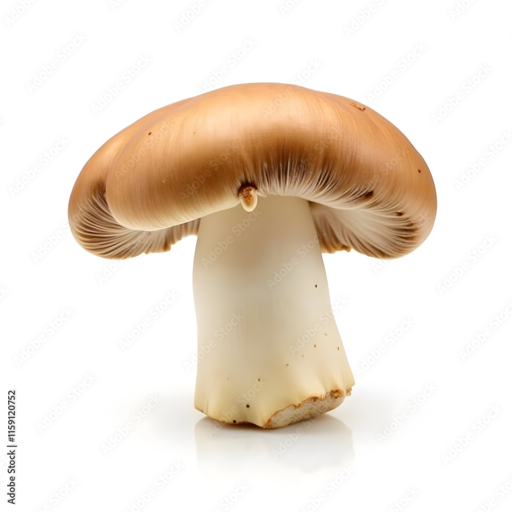 Fototapeta premium Shiitake Mushroom is placed on a white backgroundrealistic