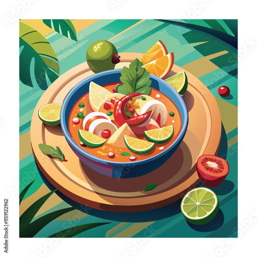 A Delicious Mexican Food Vector Illustration