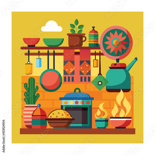 A Delicious Mexican Food Vector Illustration