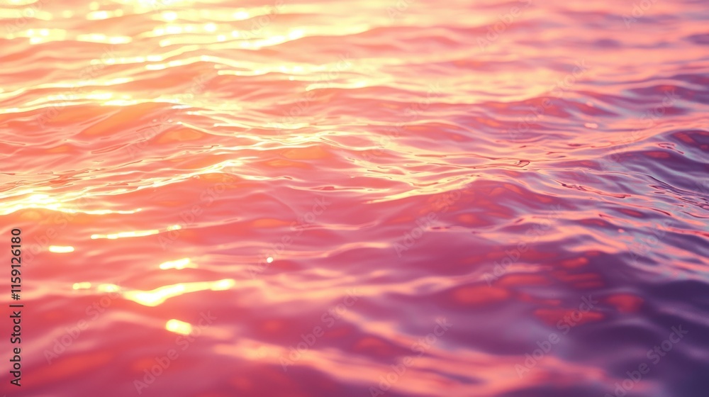 Sunset reflecting on calm ocean water. Sunset reflecting on calm ocean water.