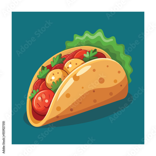 A Delicious Mexican Food Vector Illustration