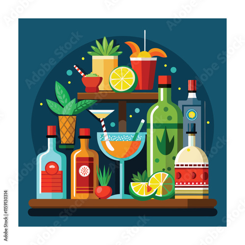 A Delicious Mexican Food Vector Illustration