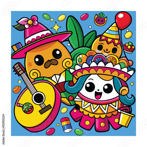 A Delicious Mexican Food Vector Illustration