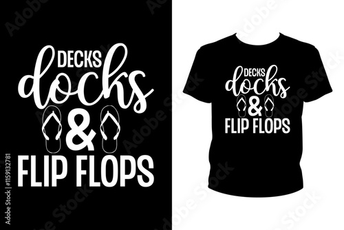 Decks docks & flip flops - Art files for Cricut and Silhouette. You can edit them with Adobe Illustrator.