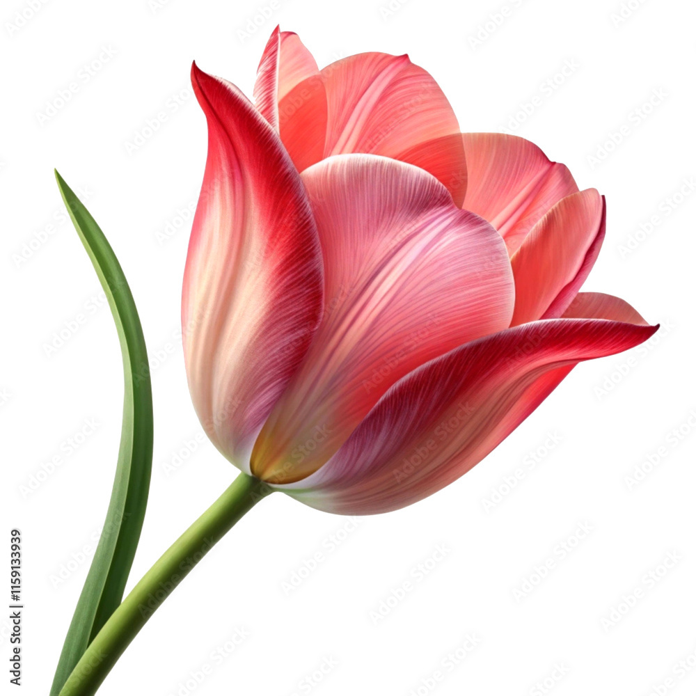 Naklejka premium tulip isolated on white
