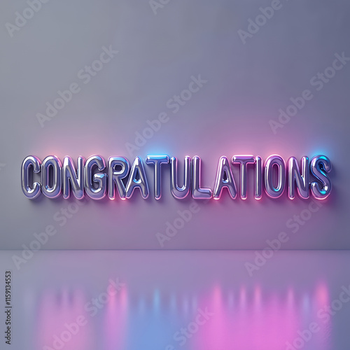 Vibrant Neon Congratulations Message: A Festive Digital Celebration