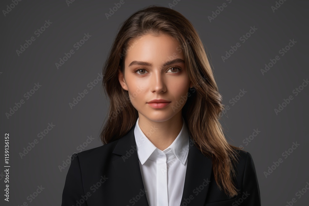 arafed woman in a black suit and white shirt posing for a picture arafed woman in a black suit and white shirt posing for a picture
