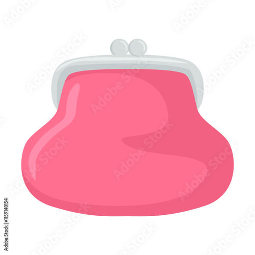 Purse Emoji Icon Illustration. Small Coin Bag Vector Symbol Emoticon Design Doodle Vector.