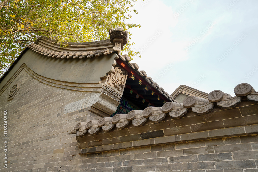 Architectural Scenery of Manchu Dwellings in China Ethnic Museum
