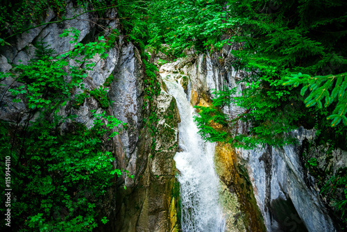 Hiking Tatzlwurm Waterfalls Bavaria Germany photo