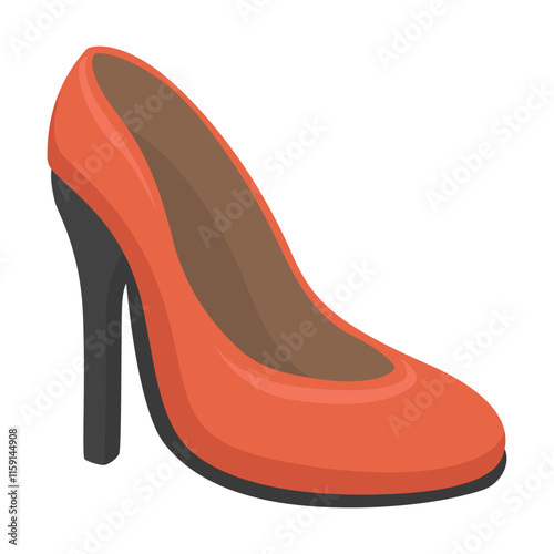 High-Heeled Shoe Emoji Icon Illustration. Elegant Shoes Vector Symbol Emoticon Design Doodle Vector.