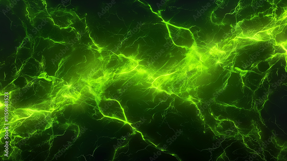 Fototapeta premium Abstract Green Energy Light Waves