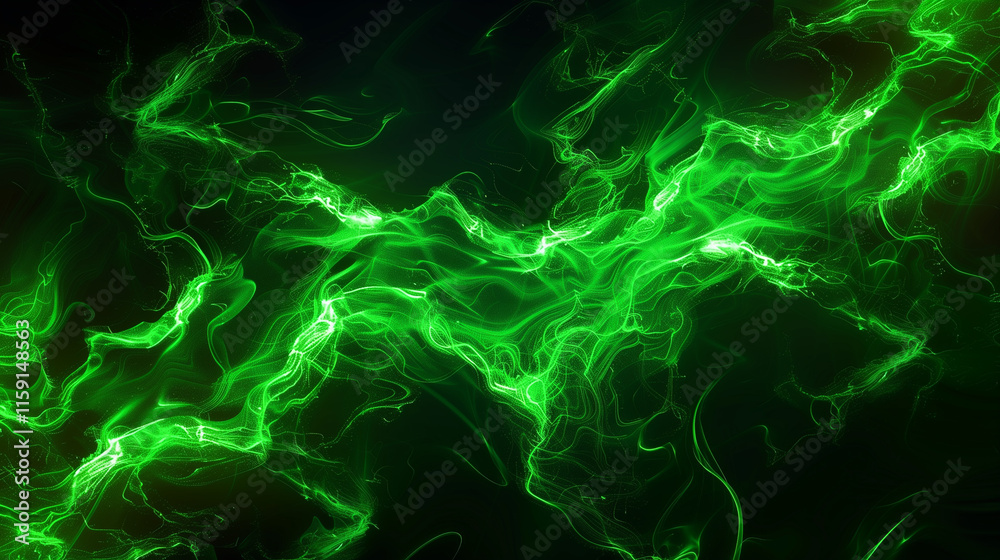 Abstract Green Energy Light Waves Abstract Green Energy Light Waves