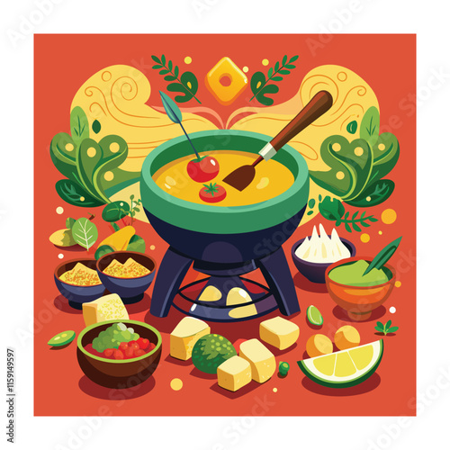 A Delicious Mexican Food Vector Illustration