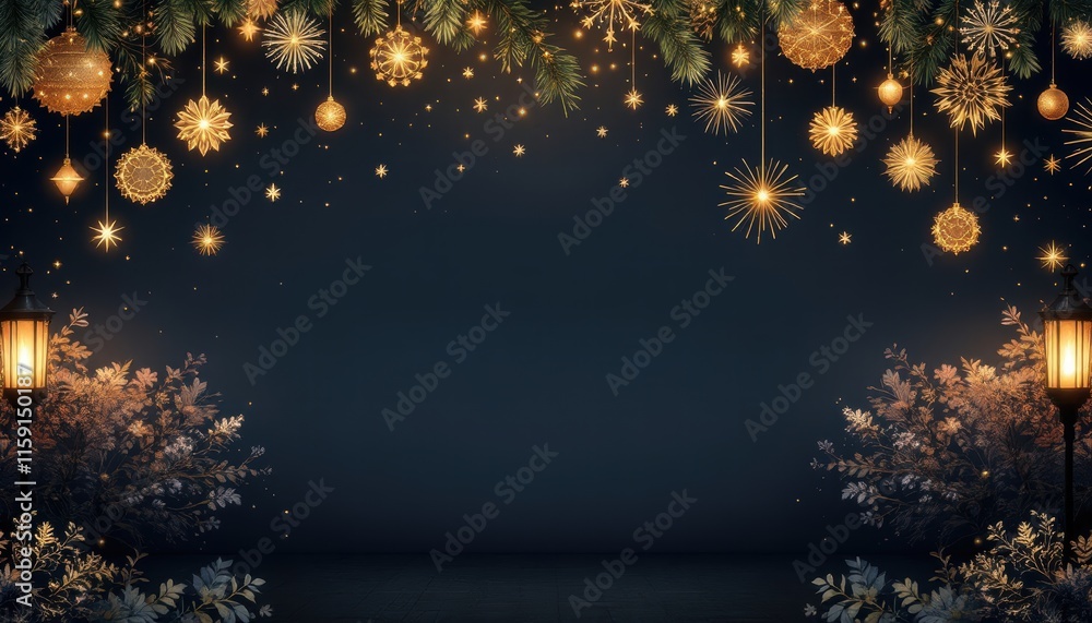 Festive studio backdrop featuring New Year-themed decor with sparkling lights, celebratory elements, and a joyful atmosphere. Ideal for photoshoots and holiday celebrations Festive studio backdrop featuring New Year-themed decor with sparkling lights, celebratory elements, and a joyful atmosphere. Ideal for photoshoots and holiday celebrations