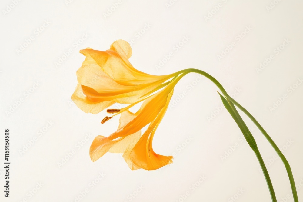 Capturing the delicate beauty of a wilting flower against a luminous backdrop Capturing the delicate beauty of a wilting flower against a luminous backdrop