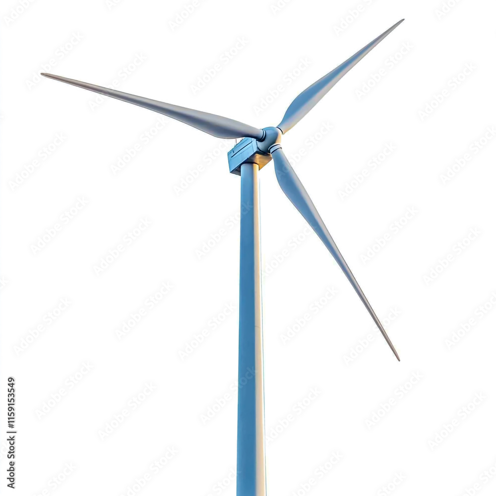 Wind turbine isolated on white background. Wind turbine isolated on white background.