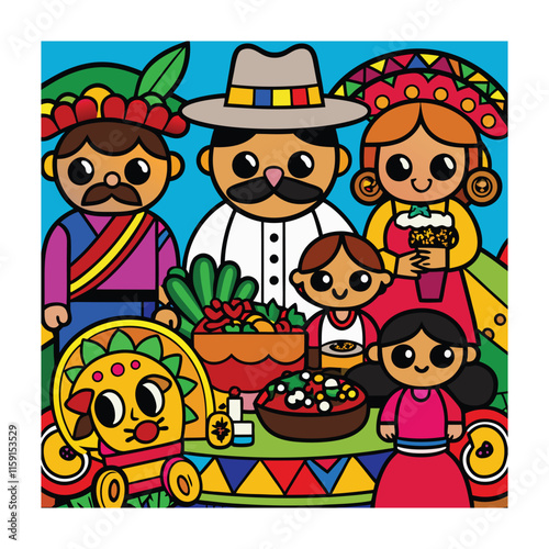 A Delicious Mexican Food Vector Illustration