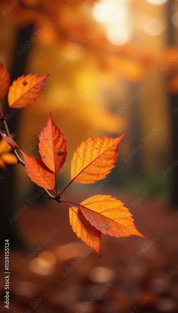 Swirling, muted orange and brown leaves, blurred bokeh effect, warm, foliage Swirling, muted orange and brown leaves, blurred bokeh effect, warm, foliage