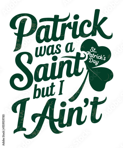 ST.Patrick Day Shamrock Irish T-Shirt PNG