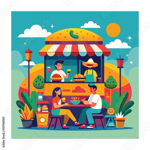 A Delicious Mexican Food Vector Illustration