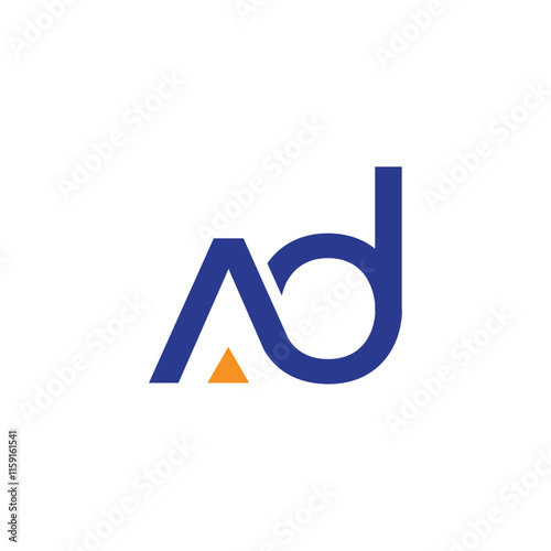 AD logo design, Ad icon design, Ad symbol. Modern Letter AD initial logo design vector. Initial letter AD logo vector design templates. Initial Letter AD Design.  Ad Creative and Modern logo, DA logo.