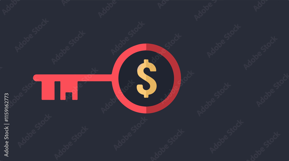 Key to Making Money Flat Icon for Apps and Websites Key to Making Money Flat Icon for Apps and Websites