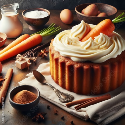 26 Baking Cakes (Vanilla Carrot) A sweet fragrant aroma with hin photo