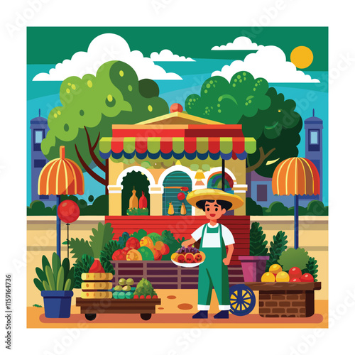 A Delicious Mexican Food Vector Illustration