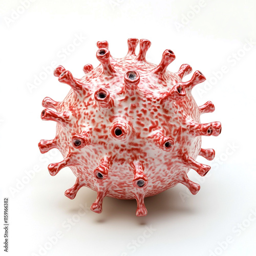 virus isolate on white background. photo