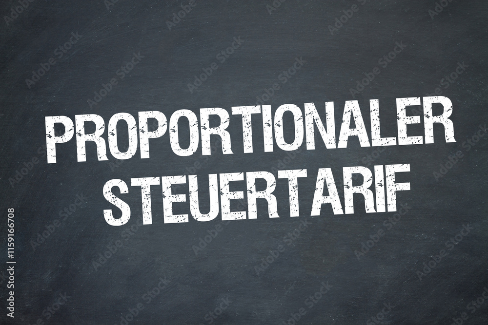 Fototapeta premium Proportionaler Steuertarif 