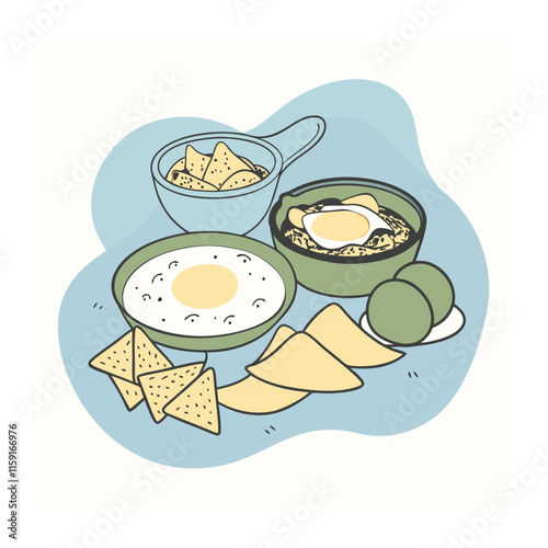 A Delicious Mexican Food Vector Illustration